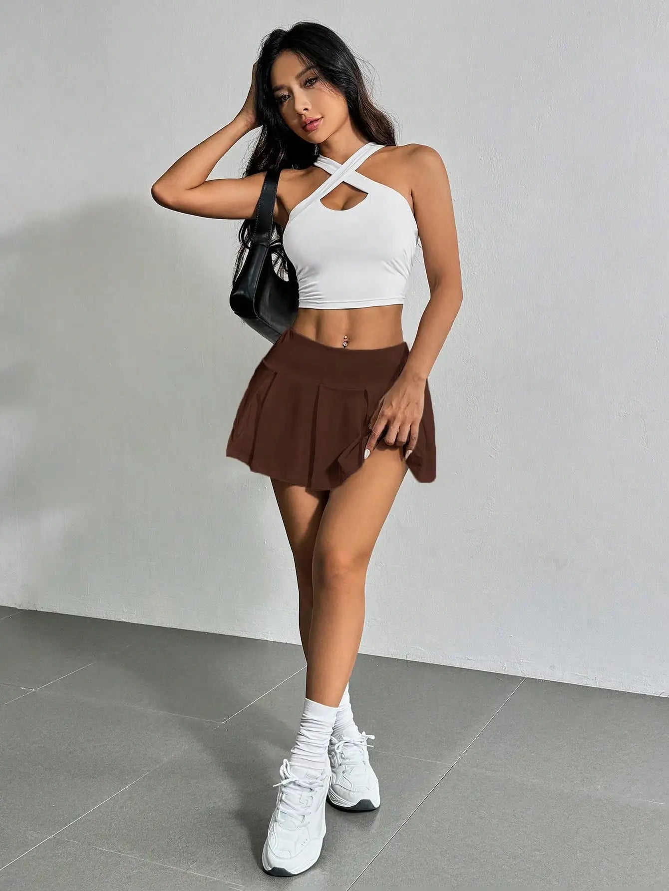 EZwear Summer Going Out Wide Waistband Waist Skorts