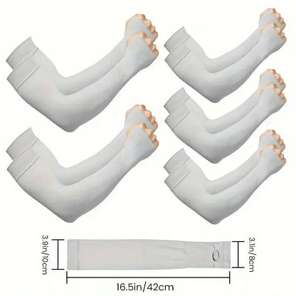 Ice Silk Sun Protection Arm Sleeves, UV Resistant