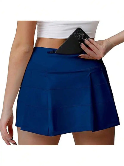 Womens High Waisted Tennis Skort