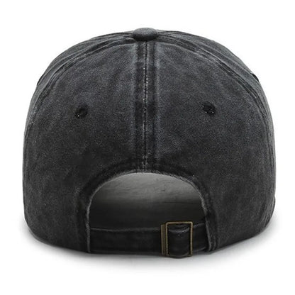 Solid Washed Denim Baseball Cap