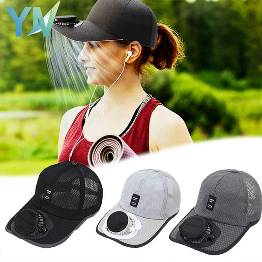 Solar Powered Cap with Fan