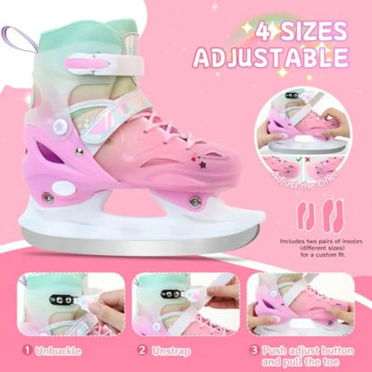 Hockey Lace-Up Skates for Youth Beginners
