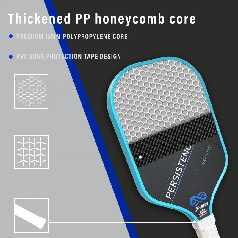 X-ace Pickleball Paddle Persist-T700 Carbon Fiber