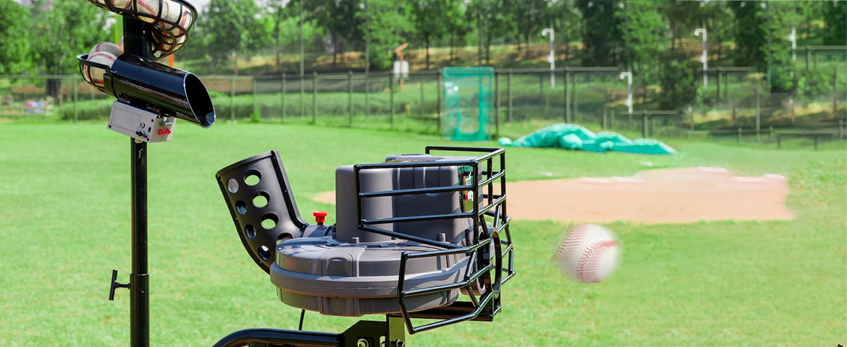Baseball Pitching Machine Upgraded Version, 30 to 95 MPH with Regulation Baseballs