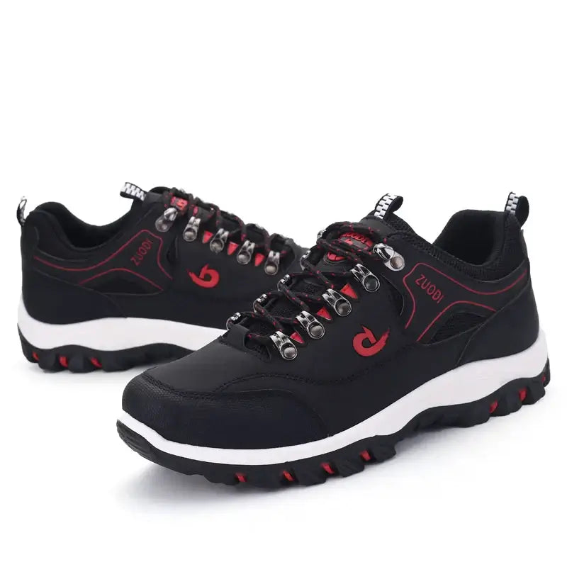 Men's Leather Casual Shoes - Lightweight Tennis Sneakers