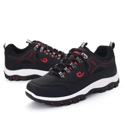 Men's Leather Casual Shoes - Lightweight Tennis Sneakers