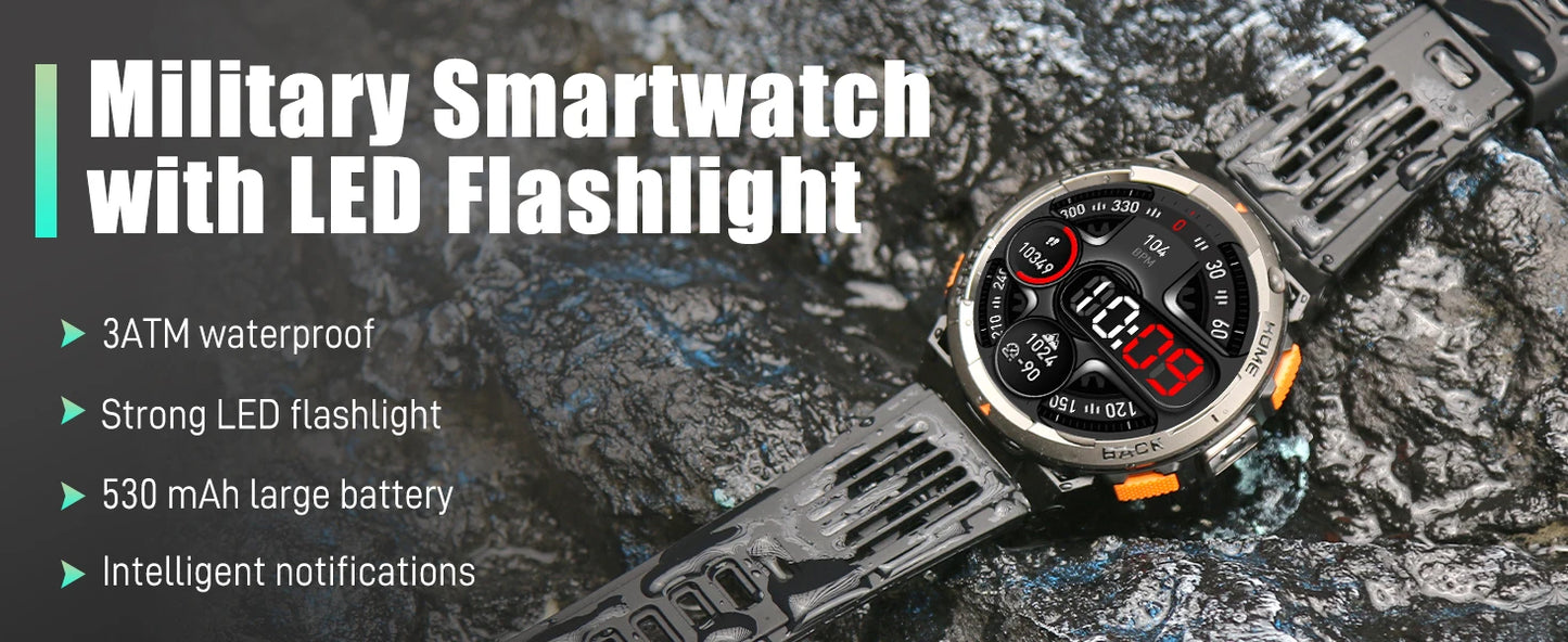 EIGIIS 1.45 Inch Waterproof Smart Watch KE5 3ATM