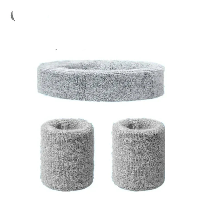 Cotton Sweatband Bundle Headband and Wristbands
