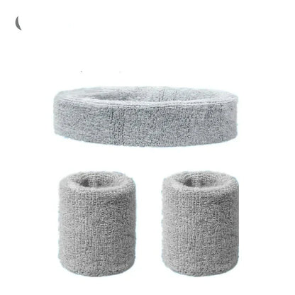 Cotton Sweatband Bundle Headband and Wristbands