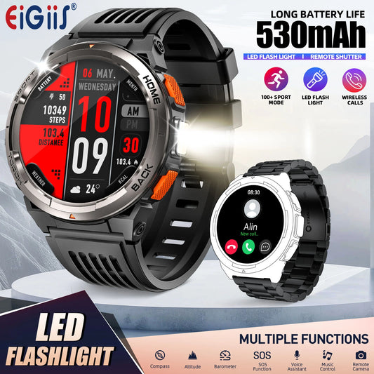EIGIIS 1.45 Inch Waterproof Smart Watch KE5 3ATM