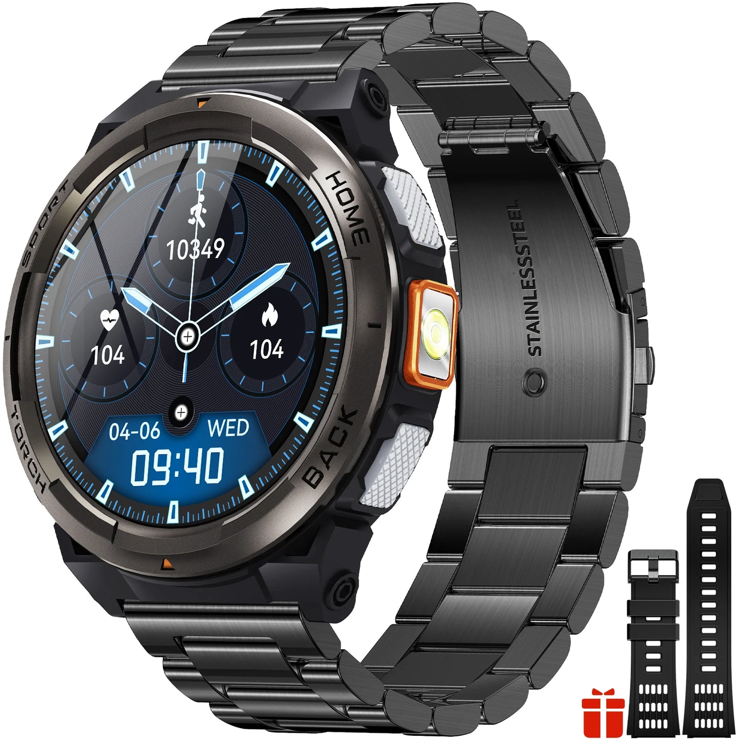 EIGIIS 1.45 Inch Waterproof Smart Watch KE5 3ATM