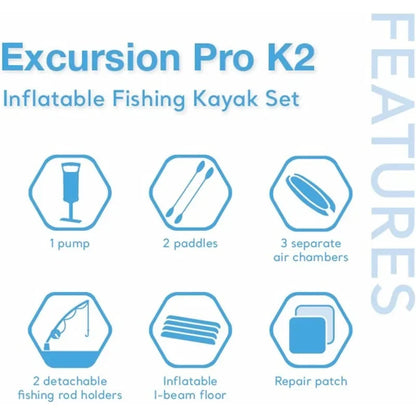 INTEX 68309EP Excursion Pro K2 Inflatable Kayak