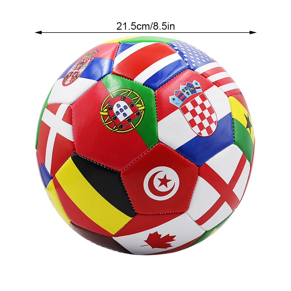 Flag Printed Soccer Ball Official Size 5