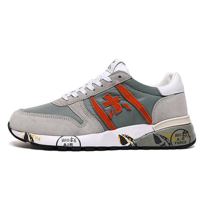 Men's Retro Camouflage Suede Sneakers