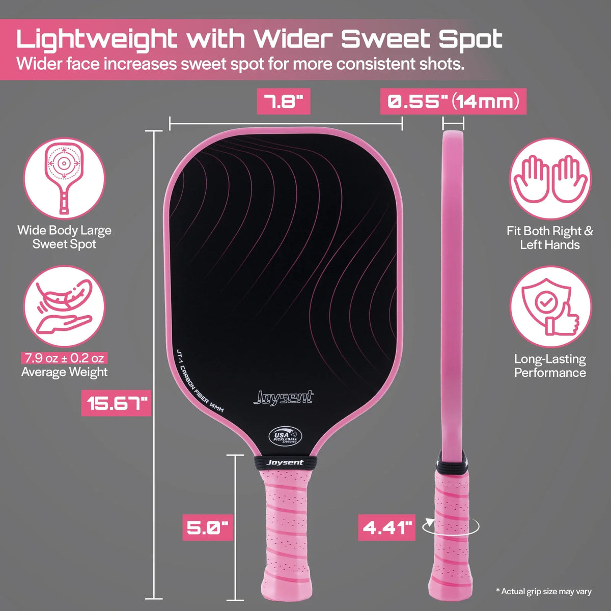 Pickleball Paddle USAPA Approved T300 Carbon Fiber