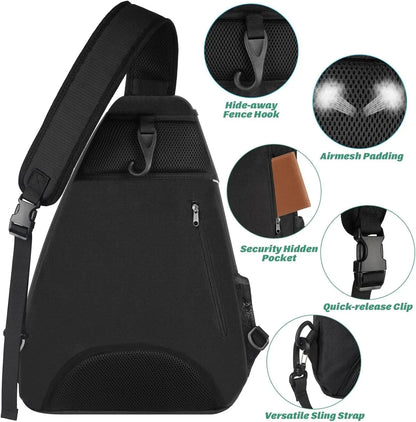 Water-Resistant Pickleball/Tennis Sling Backpack