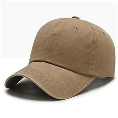 Solid Washed Denim Baseball Cap
