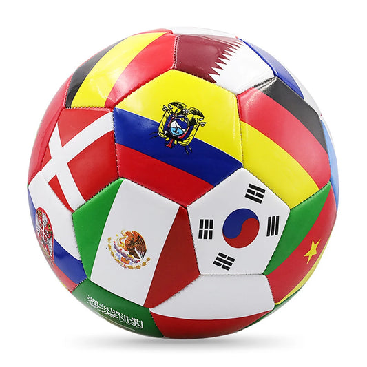 Flag Printed Soccer Ball Official Size 5