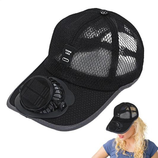 Solar Powered Cap with Fan