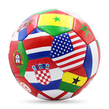Flag Printed Soccer Ball Official Size 5