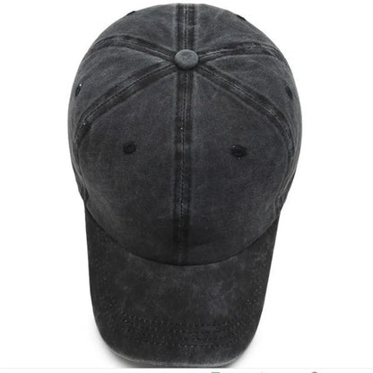 Solid Washed Denim Baseball Cap