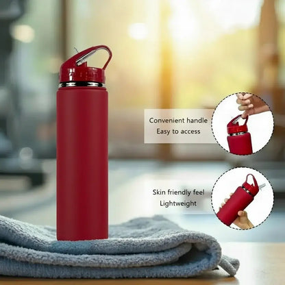 Stainless Steel Water Bottle with Straw