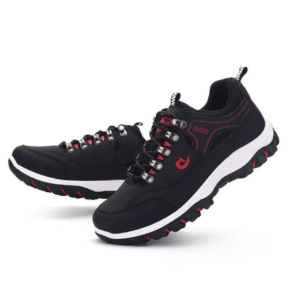 Men's Leather Casual Shoes - Lightweight Tennis Sneakers