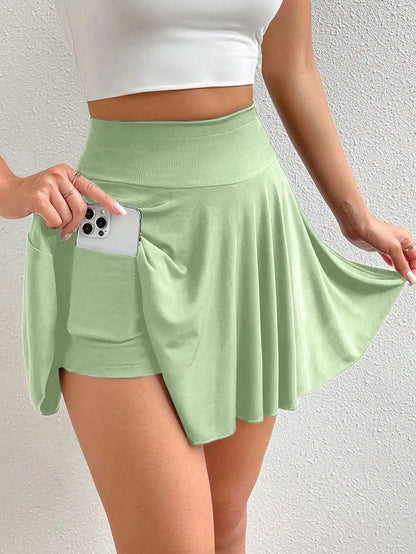 Almamuse High Waist Phone Pocket Skort