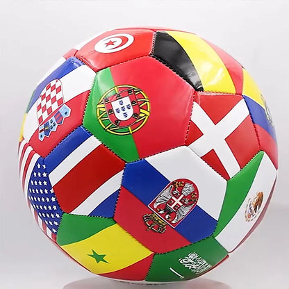 Flag Printed Soccer Ball Official Size 5