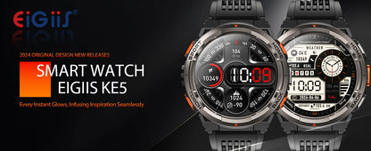 EIGIIS 1.45 Inch Waterproof Smart Watch KE5 3ATM