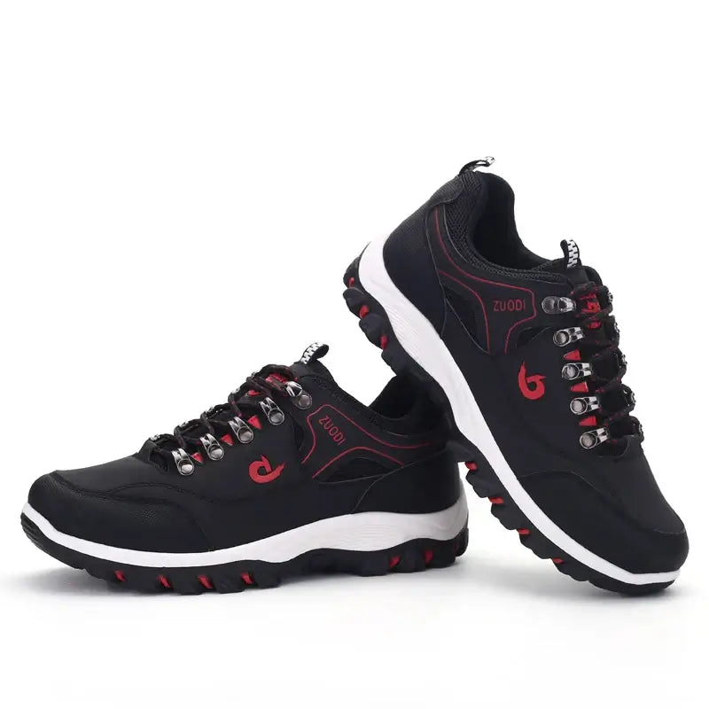 Men's Leather Casual Shoes - Lightweight Tennis Sneakers