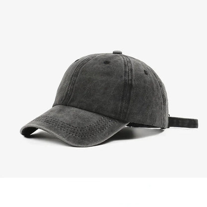 Solid Washed Denim Baseball Cap