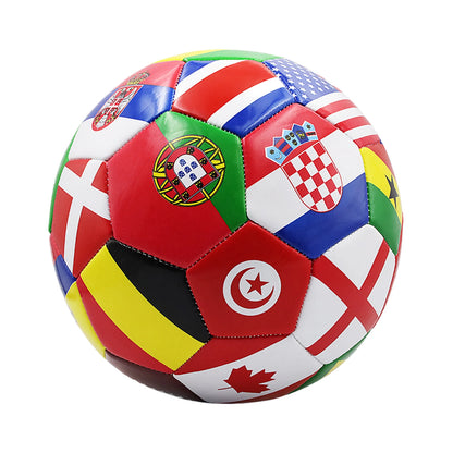 Flag Printed Soccer Ball Official Size 5