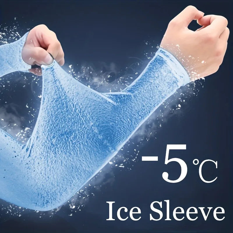 Ice Silk Sun Protection Arm Sleeves, UV Resistant