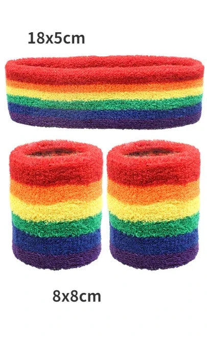 Cotton Sweatband Bundle Headband and Wristbands