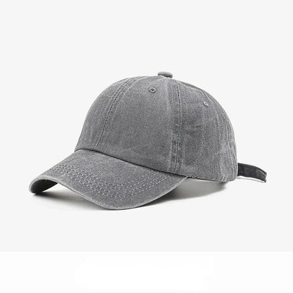 Solid Washed Denim Baseball Cap