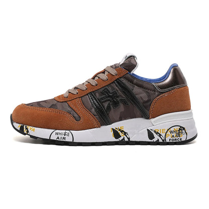 Men's Retro Camouflage Suede Sneakers