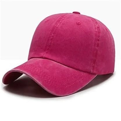 Solid Washed Denim Baseball Cap