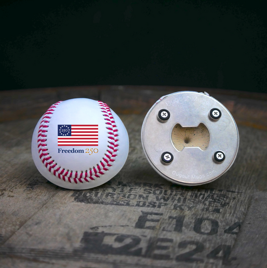 The Freedom250™ Cutter | Baseball Bottle Opener