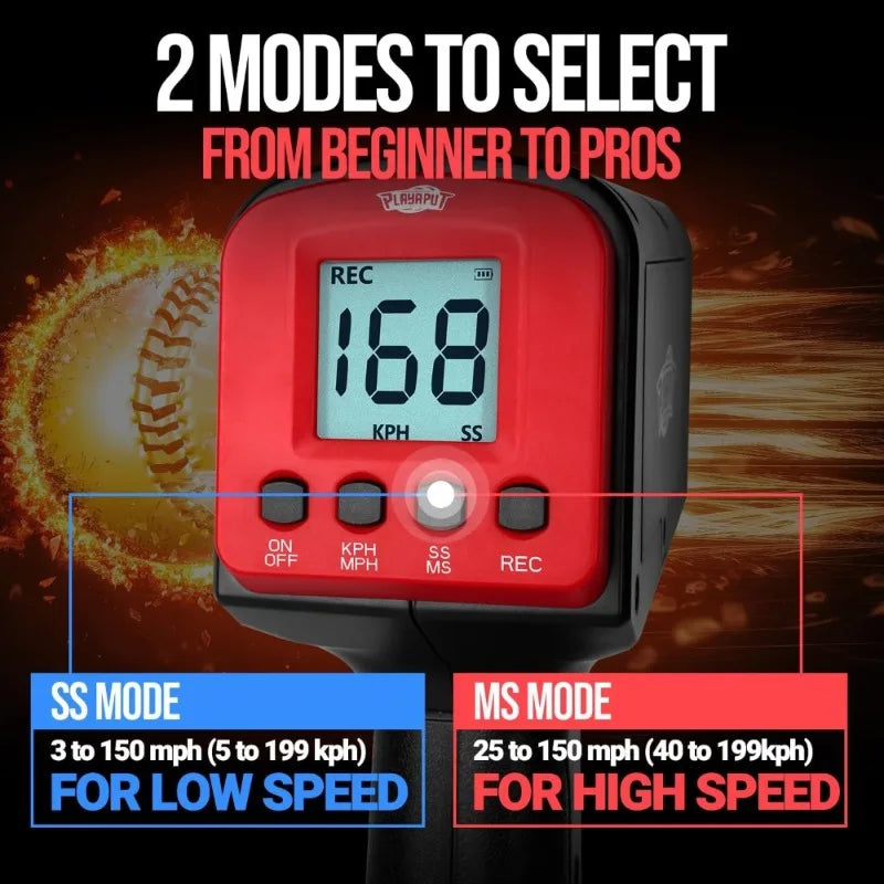 Baseball Radar Gun with Tripod LED LCD