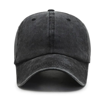 Solid Washed Denim Baseball Cap