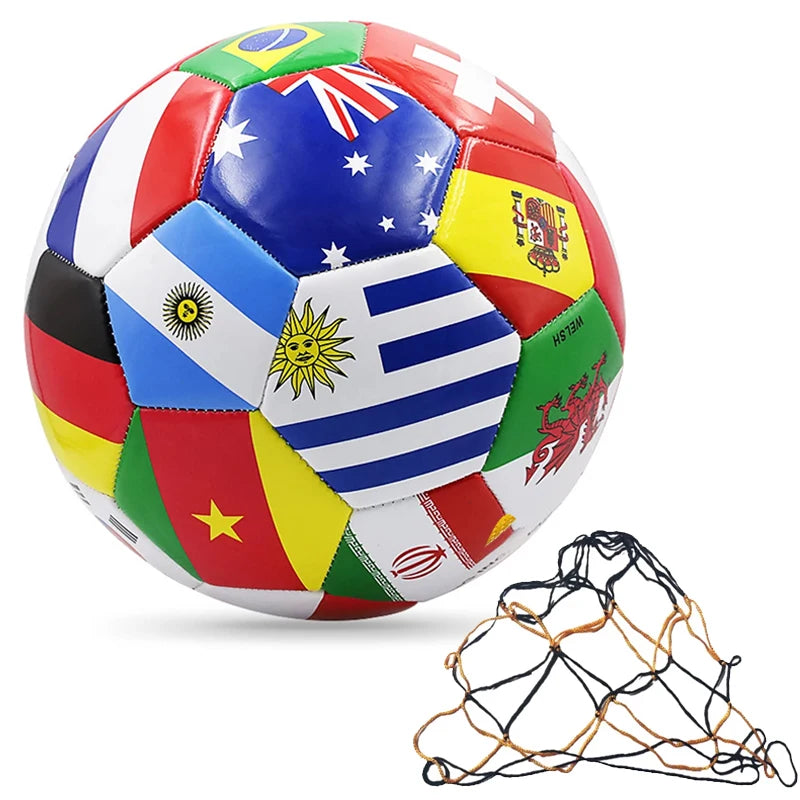 Flag Printed Soccer Ball Official Size 5