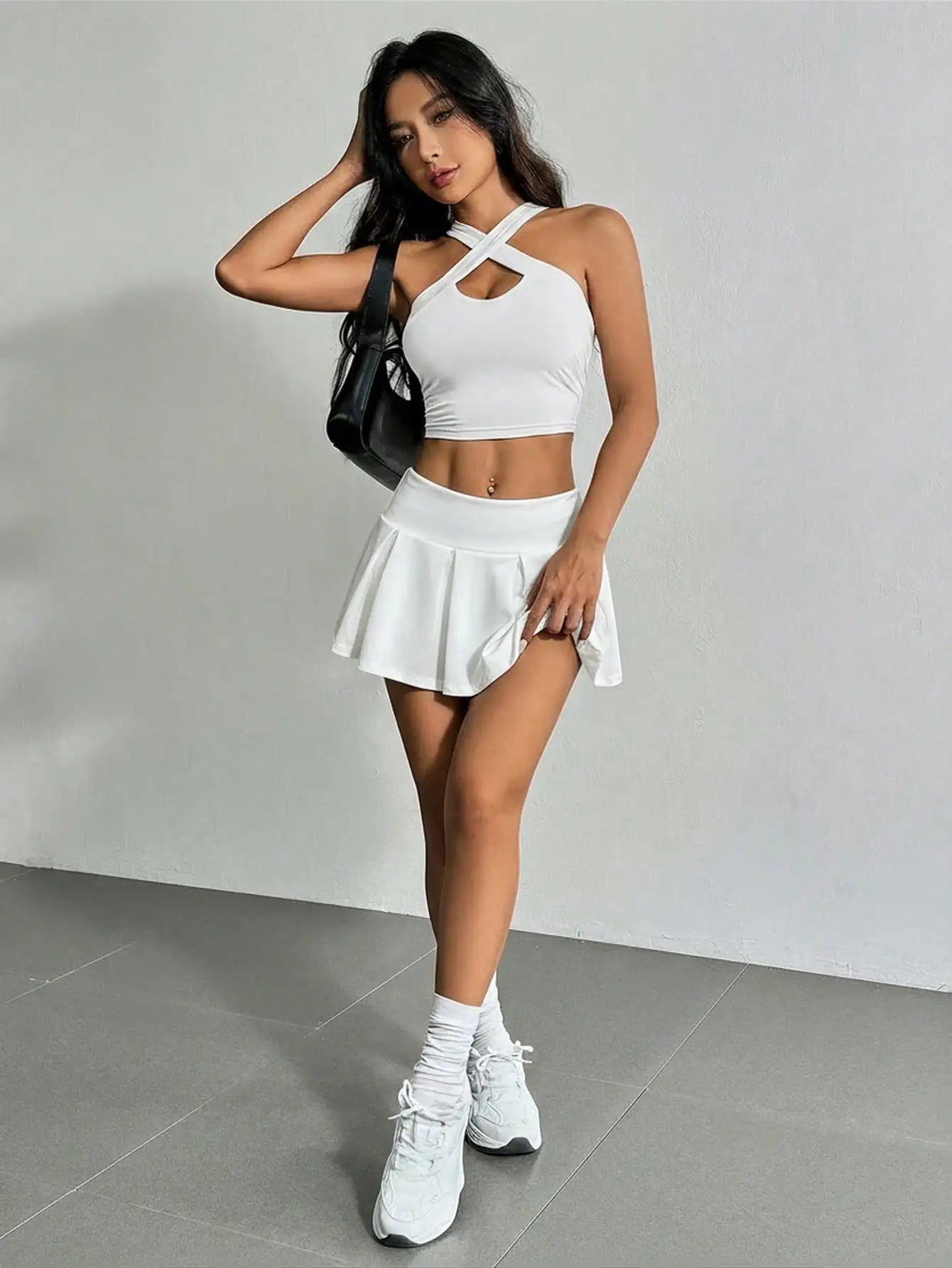 EZwear Summer Going Out Wide Waistband Waist Skorts