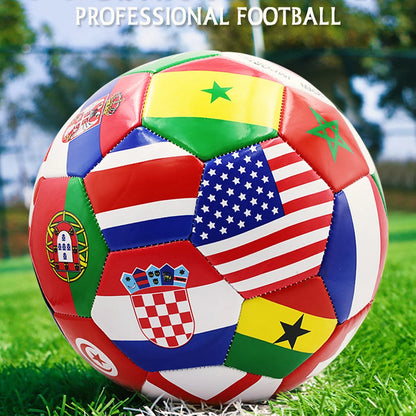 Flag Printed Soccer Ball Official Size 5