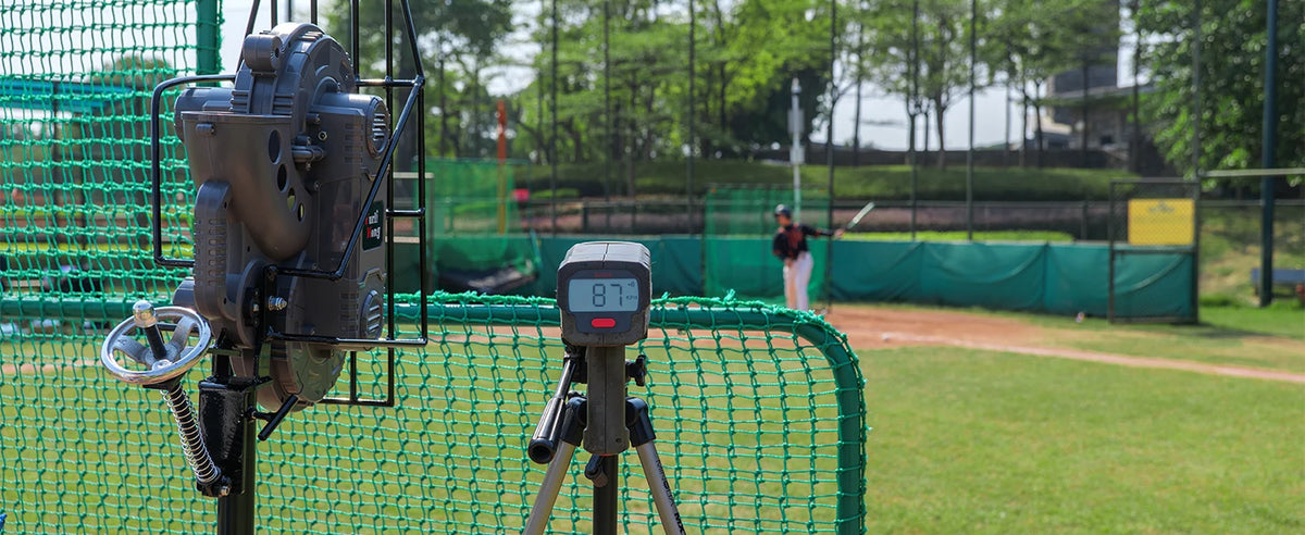 Baseball Pitching Machine Upgraded Version, 30 to 95 MPH with Regulation Baseballs
