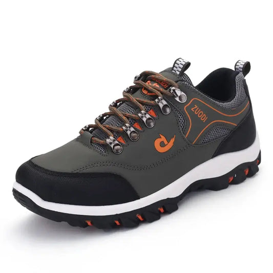 Men's Leather Casual Shoes - Lightweight Tennis Sneakers
