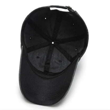 Solid Washed Denim Baseball Cap