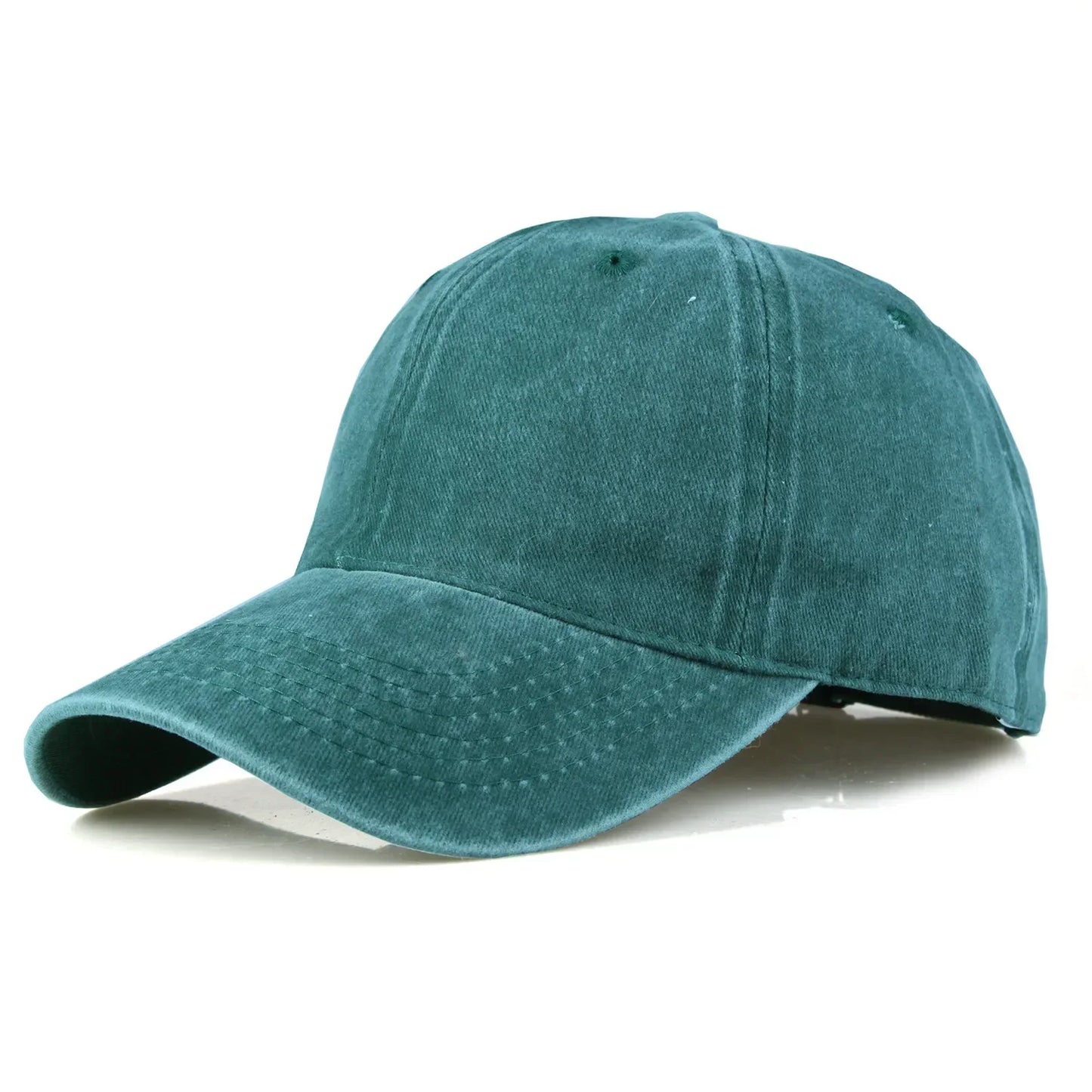 Solid Washed Denim Baseball Cap
