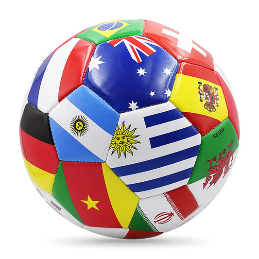 Flag Printed Soccer Ball Official Size 5