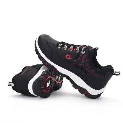 Men's Leather Casual Shoes - Lightweight Tennis Sneakers